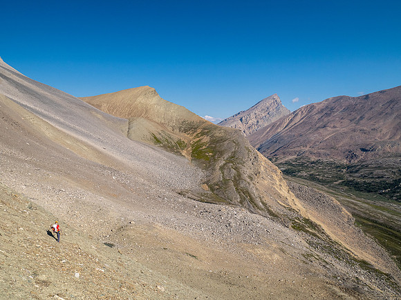 Descending from Tangle Pass into Beauty Creek.
