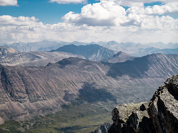 Views over Jonas Pass from the summit of Mount Struan.