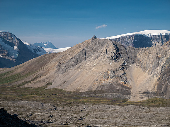 Views over Wilcox Pass to the Columbia Icefields.