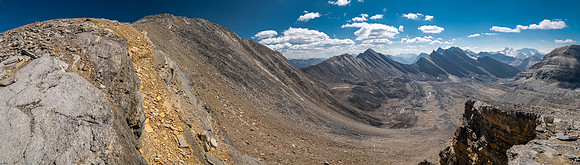 Hiking up Mount Struan's SW ridge.