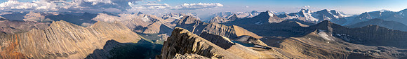 Stunning views from Andover Peak to the White Goat Wilderness and Columbia Icefields.