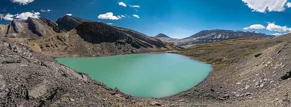 Hiking past the Beauty Lakes south of Mount Wurzburg.