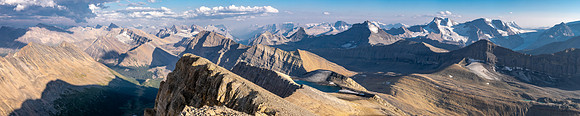 Stunning views from Andover Peak to the White Goat Wilderness and Columbia Icefields.