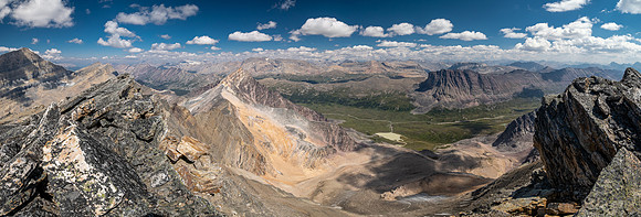 Views over Jonas Pass from the summit of Mount Struan.