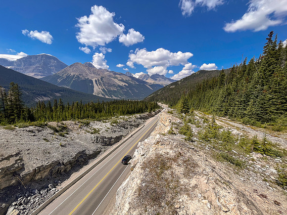 Hwy 93 under Tangle Falls.