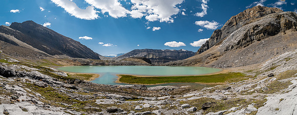 Hiking past the Beauty Lakes south of Mount Wurzburg.