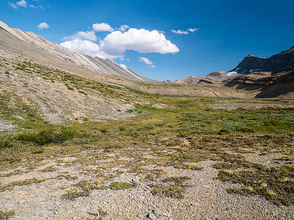 Hiking SE up Beauty Creek to the base of Andover.