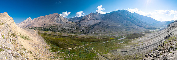Descending from Tangle Pass into Beauty Creek.