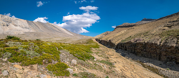 Hiking SE up Beauty Creek to the base of Andover.