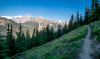 Hiking the north Wilcox Pass Trail from Tangle Falls.