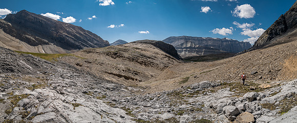 Hiking past the Beauty Lakes south of Mount Wurzburg.