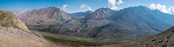 Descending from Tangle Pass into Beauty Creek.