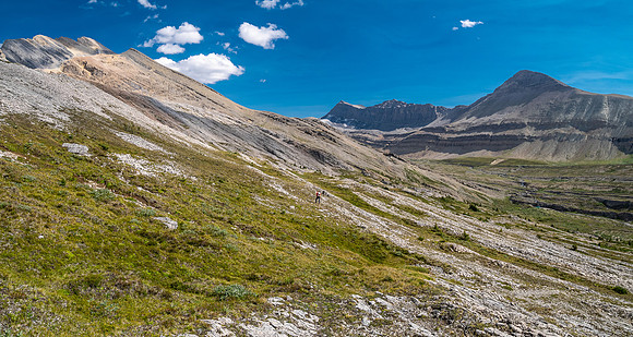 Hiking SE up Beauty Creek to the base of Andover.