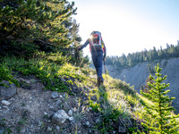 Hiking off trail to Tangle Pass.
