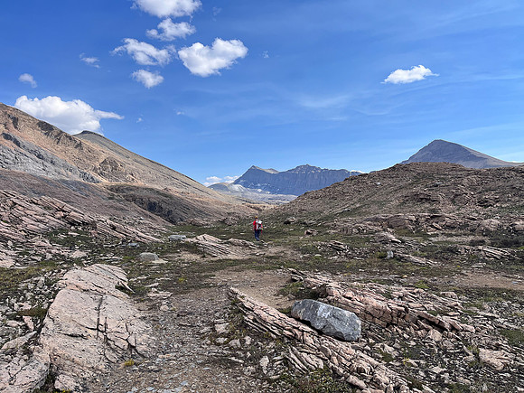 Hiking SE up Beauty Creek to the base of Andover.