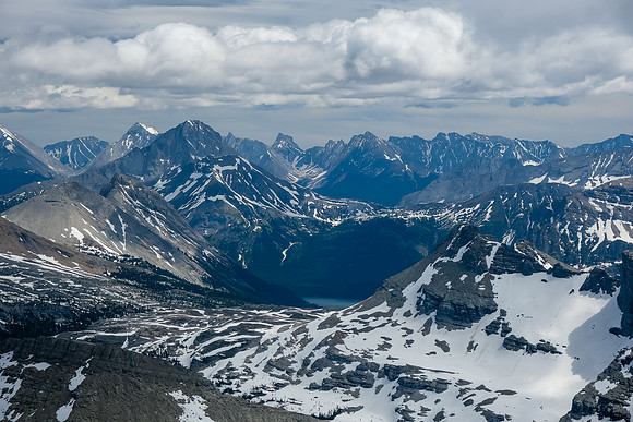 Views over Burstall Pass to The Fortress.