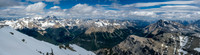 Views to the beautiful Alcantara Creek (L) and Cross River (R) Valleys and peaks.