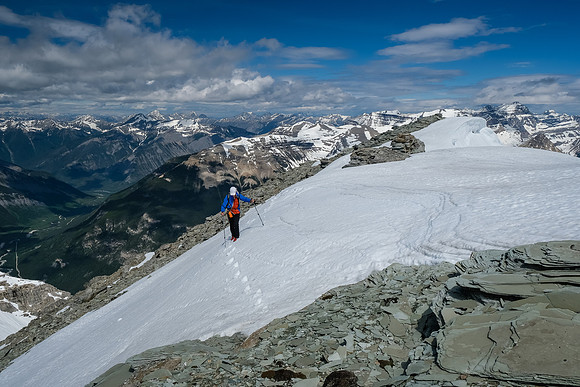 The summit ridge.