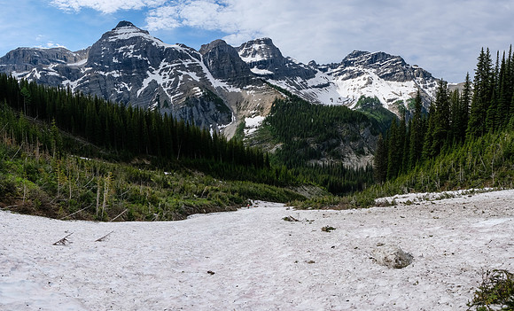 Views back down the ascent gully.