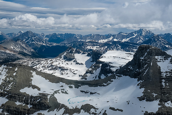 Talon Peak (R) and a tarn.