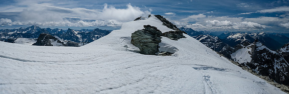 The summit ridge.