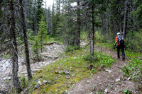Hiking up beside the Cross River.