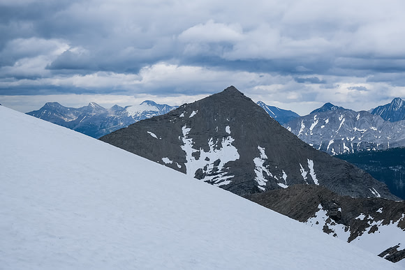 Mount Currie has a distinct pyramid shape.