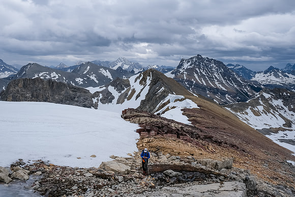 Warre, Vavasour, Sir Douglas and White Man in the bg as we ascend the summit block.