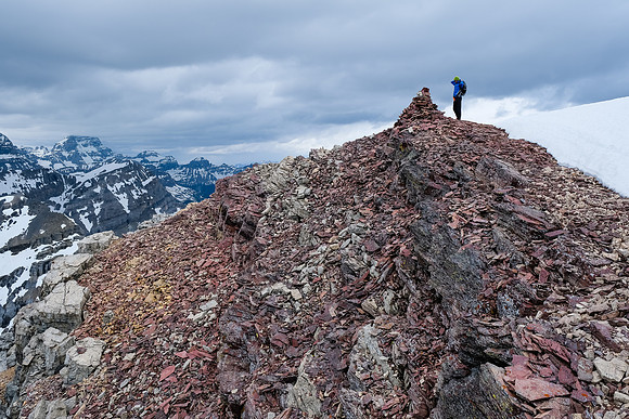 Phil on the summit of Red Man Mountain.