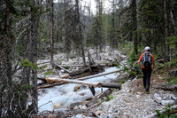 Hiking up beside the Cross River.