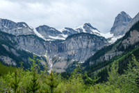 Views back to Talon Peak (R).