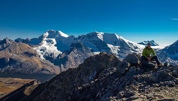Vern on the summit of Mount Wilcox.