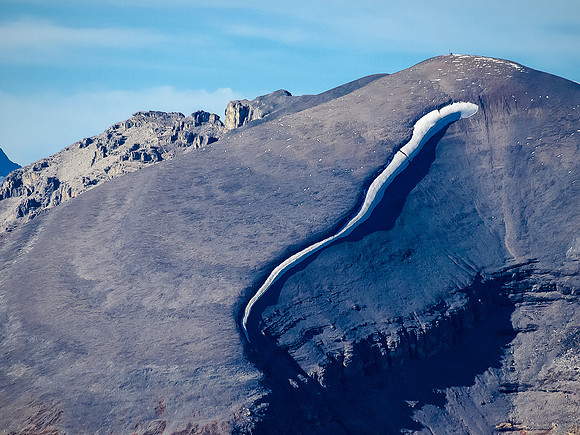 Tangle Ridge to the north, with the radio equipment visible on the summit.