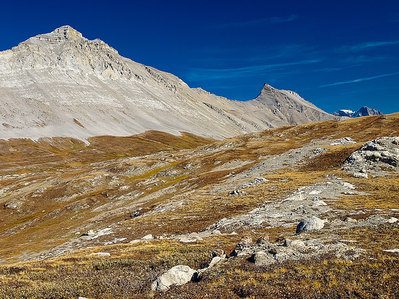 Looking back at Nigel (L) from the start of Wilcox's SE ridge.