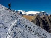 The only snow we encountered near the traverse was right above the col.