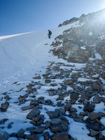 Rod comes off the glacier traverse.
