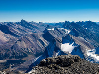 The White Goat Wilderness Area lies to the SE and includes few named summits. The big summit at left is Mount Stewart.