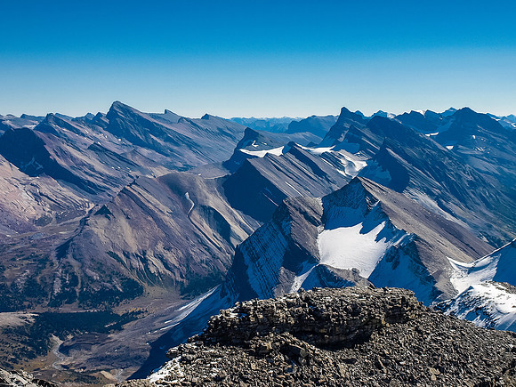 The White Goat Wilderness Area lies to the SE and includes few named summits. The big summit at left is Mount Stewart.