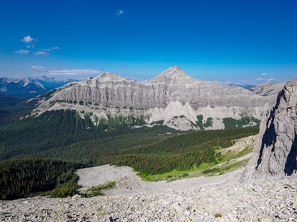 Views back down the boulder field to Funnel Peak.