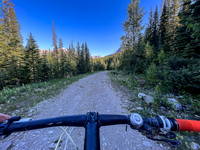 Riding the Dutch Creek road after the washout.