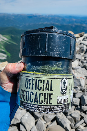 Geocache at the summit.