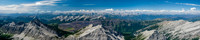 Mount Lyne and the Wisukitsak Range at mid distance with the Front Ranges beyond.