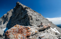 I traversed the face to the east again from here rather than ascend to the summit directly above.
