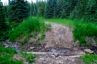 Deep berms cut through the approach roads - over 50 of them!