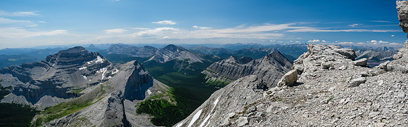 Looking back at where my difficult step came up to a large ledge. Gould Dome and Funnel visible.