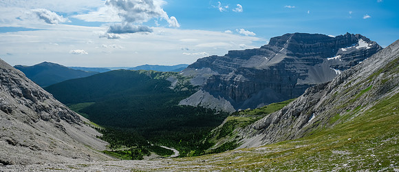 Views back to the north outlier of Gould Dome - called "Battleship Peak".
