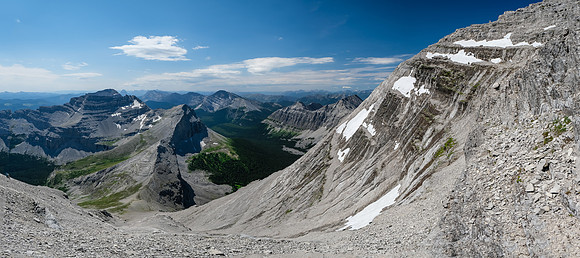 Views back over the face - note all the running water.