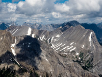 Mount Morrison at right with Cone and Turner just to its left. Owl Peak at mid left along the ridge from Morrison.