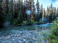The regular crossing for Currie Creek is right here. I went pockets-deep before turning back.