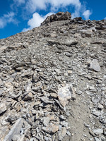 Not quite there yet. The summit block is easily ascended by skirting it on the left before taking a direct line up.
